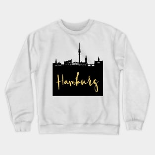 HAMBURG GERMANY DESIGNER SILHOUETTE SKYLINE ART Crewneck Sweatshirt